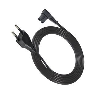 0.3M 2 핀 EU 플러그 직각 C7 <span class=keywords><strong>AC</strong></span> 전원 공급 장치 케이블 TV 모니터 PS3 충전기 쿠커 컴퓨터 코드 프린터 Xbox - Product Image 1