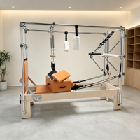 Cadillac de Pilates haut de gamme en bois d'érable avec Reformer 3-en-1 pour musculation et Reformer de Pilates avec cadre en aluminium