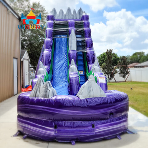 Toboggan aquatique de montagne violette Avalance violette <span class=keywords><strong>Dragon</strong></span>'s Lair 19ft Dark Knight Toboggan aquatique de montagne rocheuse à louer - Product Image 2