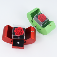 Boîte cadeau ours en roses et fleurs de savon, luxe, prix compétitif, vente directe, fournisseur d'or, roses éternelles préservées