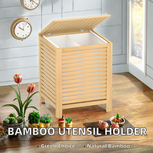Organizador de Cubiertos de Bambú Moderno al por Mayor, Cestas de Almacenamiento Multifuncionales Ecológicas, Contenedor de Cocina - Product Image 2
