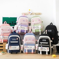 Vente en gros d'usine de sacs d'école à la mode pour étudiants 5 pièces ensemble grands sacs à dos cartable pour étudiants sac à dos pour femmes sacs à dos d'université