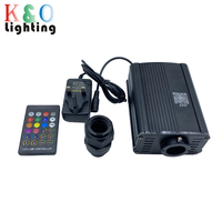 Kit de plafonnier à fibres optiques LED RGBW Meilaite APP-118 pour intérieur, 18W, avec construction en aluminium, IP20, dimmable, DC 12V, CRI 80