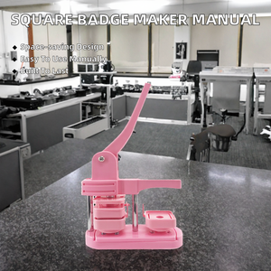 Nouvelle machine manuelle de fabrication de badges en plastique carrée 50*50mm (2*2 pouces) pour la création de boutons, avec garantie d'un an - Product Image 2