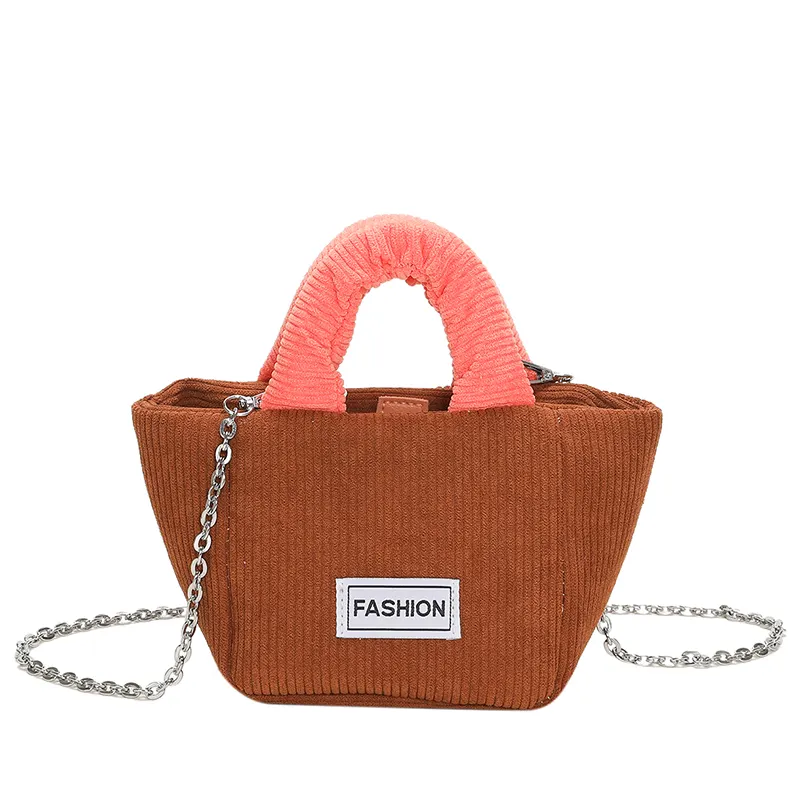 China Großhandel Handtaschen für Frauen versand kostenfrei Cord Umhängetasche Neue Mode Luxus Cord einfache Einkaufstasche