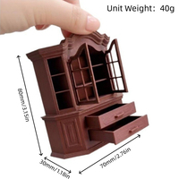 Meilleure Vente : Modèle de Bibliothèque de Rangement Vintage Blanc Miniature, Imprimé en 3D, pour Meuble de Salon de Maison de Poupées et Vitrine de Présentation