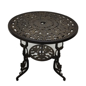 Metallo Cast Outdoor Ferro Piccola Rotonda Lato Anti-Ruggine Patio Tavolo <span class=keywords><strong>Da</strong></span> Bistrò per <span class=keywords><strong>Balcone</strong></span> Giardino Yard Prato Cafe Bar bronzo antico - Product Image 1