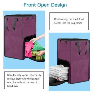 Sac de transport pliable pour linge sale, idéal pour les dortoirs universitaires – Panier à linge portable - Product Image 4