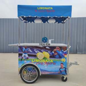 Carrello per gelati da strada venditore <span class=keywords><strong>di</strong></span> birra carrello a spinta mini freezer piccolo carrello a mano alimentazione a batteria rimorchio alimentare - Product Image 3