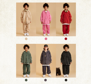 I prodotti più venduti 2024 Logo abiti coordinati per la <span class=keywords><strong>famiglia</strong></span> semplici papà mamma bambini che ispessiscono felpa con cappuccio con cerniera - Product Image 4