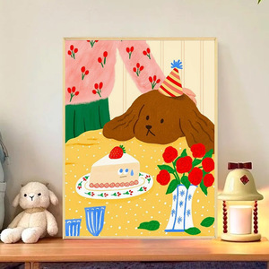Quadro Decorativo per Soggiorno Stile INS, Dipinto su Tela Romantico, <span class=keywords><strong>Poster</strong></span> Artistico in Carta con Tema Dessert e Torte alla Francese - Product Image 4