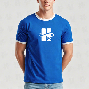 เสื้อยืดคอกลมแบบริงเกอร์สองสี ตัดเย็บตามสั่ง ขายส่ง ผ้าฝ้ายริงสปัน 100% ทรงปกติ สำหรับผู้ชายและผู้หญิง - Product Image 2