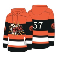 Logo Kustom OEM & ODM Seragam Hoodie Hoki Lengan Panjang Sublimasi Cepat Kering Ramah Lingkungan Jersey Tim Hoki Es dengan Bendera