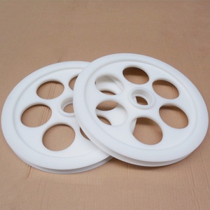Poulie en plastique POM blanche sur mesure de grande taille / Rouleaux en plastique / Grande poulie en plastique - Product Image 3