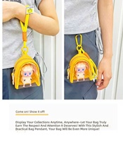 Pochette à monnaie transparente en toile mini 2026, sac porte-clés avec fenêtre transparente pour écouteurs, pièces de monnaie, breloques, jolie bourse zippée Kawaii