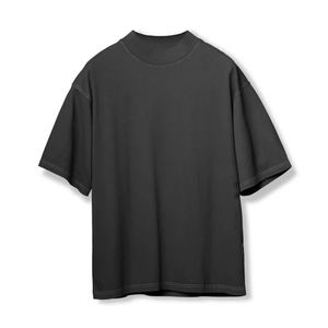 T-shirts amples unis en coton de haute qualité pour homme, style streetwear d'été, coupe carrée, épais et oversize - Product Image 5