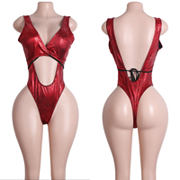 Combinaison sexy en dentelle à imprimé serpent, bretelles réglables, vêtements de club, tenue érotique pour femmes avec accessoires élégants