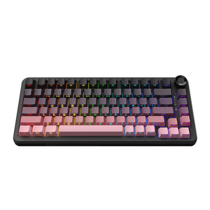 สวิตช์แม่เหล็ก Ak820 (สีชมพูไล่ระดับพิมพ์ด้านข้าง) คีย์บอร์ดแบบมีสาย Rgb Diy Mechanical Keyboard สวิตช์แม่เหล็ก Ak820 (พิมพ์ด้านข้าง) - Product Image 1