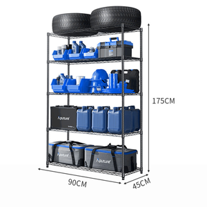 <span class=keywords><strong>5</strong></span> lớp nhiệm vụ nặng nề kệ hàng hóa nhà bếp dây thép không gỉ Kệ Chrome dây kệ - Product Image 1