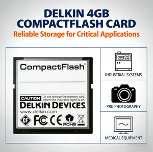 4Go <b>CF</b> <b>Card</b> Delkin OEM Compact Flash Memory <b>Card</b> <b>CF</b> <b>Card</b> for Camera Factory CNC and Medical Equipment - Product Image 4