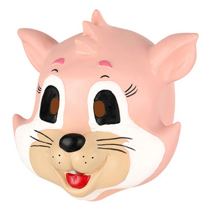 Máscara de Halloween de Látex, Disfraz de Gato, Tiburón, Mapache, Burro, Loro, Murciélago, <span class=keywords><strong>Rinoceronte</strong></span>, para Navidad, Pascua y Fiestas de Baile - Product Image 3