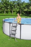 Bastway 56420 Kinder-Rundpool mit Metallrahmen PVC-Spa-Becken Schwimmbecken Schnell Aufzubauen 3,66m X 1,22m Für den Heimgebrauch