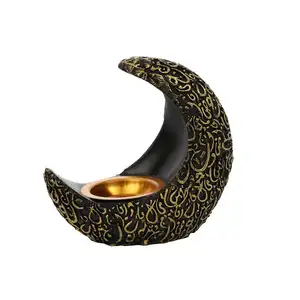 Aromathérapie Brûleur Arabe Ramadan lune élégant Vaporisateur croissant résine brûleur d'encens antique Décoration