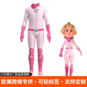 Costume de Cosplay princesse Peach, combinaison rose complète pour jeu de rôle Anime - Product Image 5