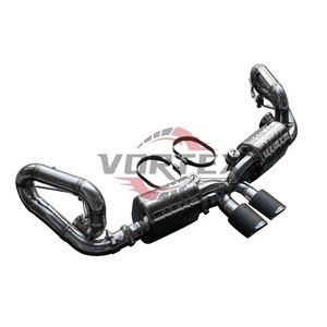 Vortex SS304 Valvetronic Exhaust fits Porsche 911 Carrera 991 GT3 4.0 Performance Racing Muffler Carbon Tips System <b>Kit</b> - Product Image 2