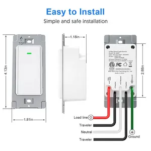 ESP8266 Chip Wifi Homekit Push Switch 3 weg Electric Switch für Smart Home Automation