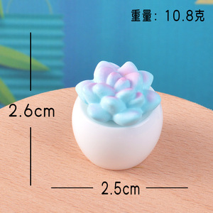 <span class=keywords><strong>Mini</strong></span> Ornamento in Resina a Forma di Pianta, Vaso per Micro Paesaggio, Decorazione Creativa per Ufficio, Casa, Casa delle Bambole, Giardinaggio in Miniatura, Succulente - Product Image 6