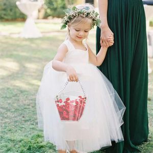 Rõ ràng <span class=keywords><strong>Acrylic</strong></span> giữ hoa với ngọc trai xử lý Fan <span class=keywords><strong>Shape</strong></span> cánh hoa đám cưới giỏ và Confetti cho trang trí đám cưới - Product Image 4