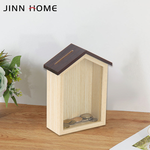 Jinnhome merce all'ingrosso della fabbrica di legno moneta banca per logo personalizzato Money Box legno - Product Image 6