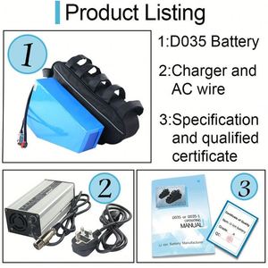 Batería de Litio Triangular Personalizada para Bicicleta Eléctrica de 48v 52v 30Ah 35Ah 45Ah, Venta al Por Mayor, con BMS de 50A 60A, Compatible con Bicicletas Eléctricas de 2000w - Product Image 4