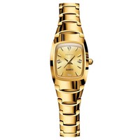 JUSMI S06421 Ensemble de montres à quartz pour couple, boîtier rectangulaire, bracelet en alliage, cadran à aiguilles, collier, vente chaude e-commerce transfrontalier