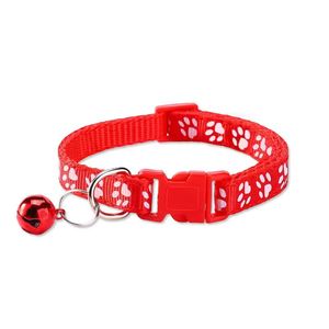 Verstellbares Haustier halsband mit individueller Logo-Sicherheits-Trenn schnalle und Katzen-/Hunde glocke mit Pfoten abdruck - Product Image 3