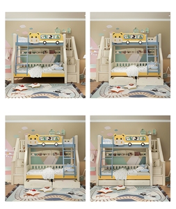 Lit superposé moderne en bois massif pour enfants, pour garçons - Product Image 5