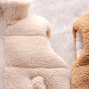 Vêtements d'extérieur décontractés pour enfants, gilet chaud d'hiver pour filles, veste de couleur unie, veste matelassée pour enfants - Product Image 3