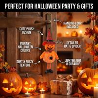 Décorations d'Halloween : Accessoires de scène pour bar, KTV, maison hantée – Fantôme, Citrouille, Balai de sorcière – Unisexe, Polyester