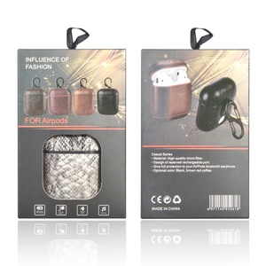 2019 fábrica de OEM <span class=keywords><strong>PC</strong></span> PU Funda de cuero para <span class=keywords><strong>Apple</strong></span> auriculares funda de silicona para iphone Earpod auriculares inalámbricos - Product Image 2