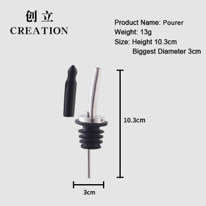 Verseur de bouteille de whisky et de <span class=keywords><strong>vin</strong></span> en acier inoxydable de luxe écologique, directement de l'usine, avec couvercle pour accessoires de bar - Product Image 4