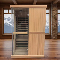 Sauna Infrarroja Interior para 1 Persona - Madera de Lujo de Espectro Completo con Ducha y Control por Computadora