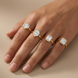 Bague de fiançailles solitaire en or massif 10k 14k avec diamant de laboratoire IGI 2 carats D VS1 serti clos, bijoux fins - Product Image 5