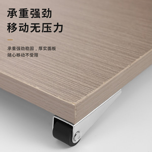 Roulettes pour porte coulissante, support étendu zingué avec roues noires et rouges pour support de porte de meuble - Product Image 2