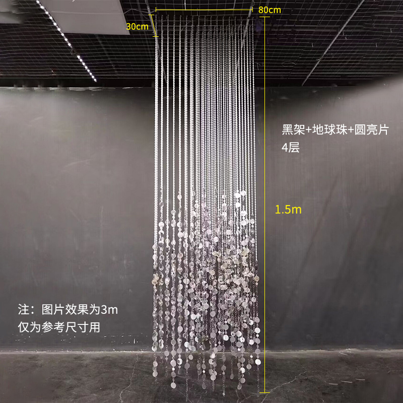 Ciondolo con paillettes finito pendente 1.5m