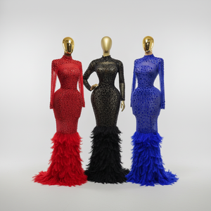 dress barbie fashion packs 1990 Bob Mackie Red Grapevines Beaded Sequin Silk Strapless Gown