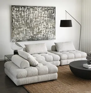 Minimalist 2 3 4 5 6 7 seater beige wohnzimmer corner modular modern sectional living room furniture sofa set sleeper sofa