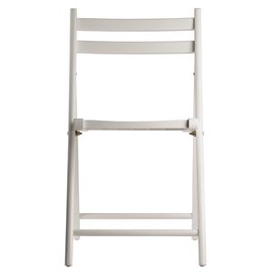 Ensemble de 4 chaises pliantes Db Robin, chaise de jardin blanche, bois massif, design moderne décontracté - Product Image 3