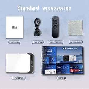 Mini Proyector Inteligente T5 Portátil 4K con Wi-Fi Dual y Android 13, Lámpara LCD para Noches <span class=keywords><strong>de</strong></span> Cine al Aire Libre en el Dormitorio - Product Image 3