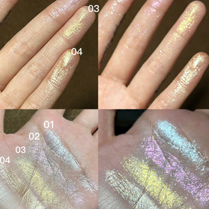 Paleta de Iluminador Facial, Maquillaje Holográfico Brillante, Iluminador Metálico, Polvo para Hornear, Brillo Estelar - Product Image 6